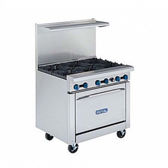 Restaurant Range, Gas, (6) lift off top burners with oven